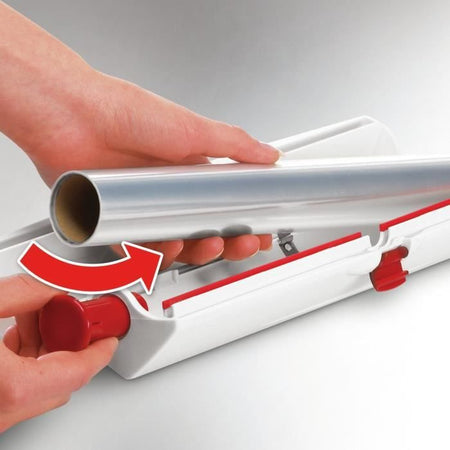 Distributore di taglierina per pellicole - LEIFHEIT - PERFECT CUT 23051 - Per rotoli da 33 cm - Bianco