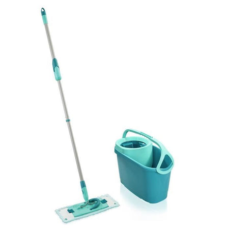 LEIFHEIT Clean Twist M Ergo 52120 Set per la pulizia dei pavimenti - Mocio per pavimenti con coperchio da 33 cm e secchio con rotazione facile