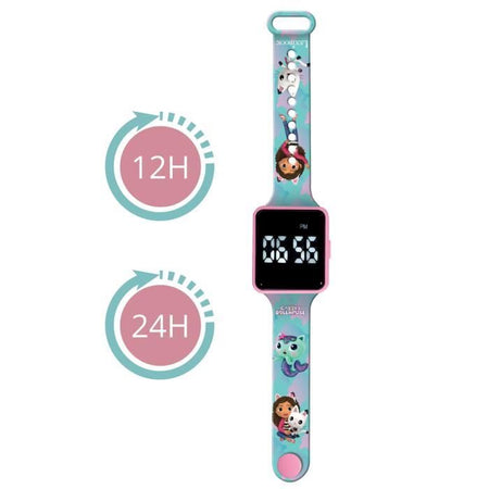 Lexibook - Gabby e la casa magica - Orologio LED connesso - Bracciale regolabile
