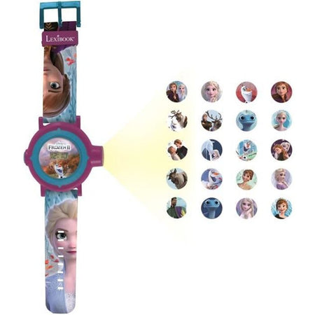 THE SNOW QUEEN Orologio digitale con proiezione di 20 immagini - LEXIBOOK