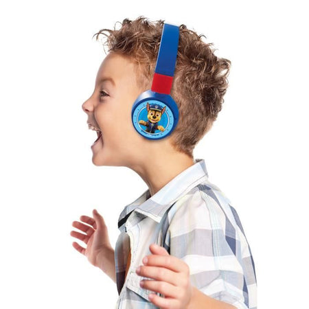 PAT 'PATROUILLE Comode cuffie pieghevoli 2 in 1 bluetooth e cablate per bambini con limitazione del suono - LEXIBOOK
