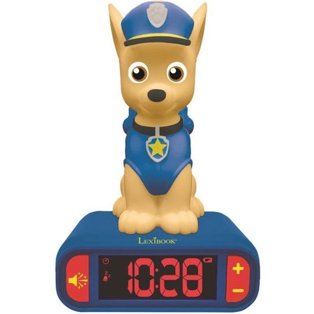 LEXIBOOK - Sveglia per bambini con luce notturna La Pat 'Patrouille