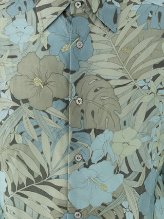 Tom Ford Camicia Stampa Floreale in Azzurro da uomo