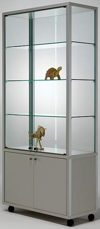 Vetrina espositiva con mobiletto e illuminazione LED cm. 80,2x43,7x183h