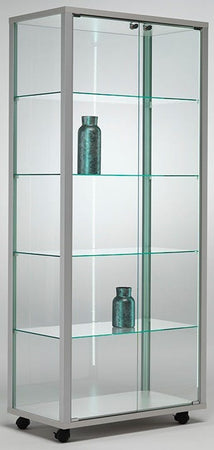 Vetrina da esposizione con ripiani regolabili e illuminazione LED cm. 80,2x53,7x183,5h