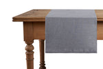 Runner da tavola in 100% puro lino lavato delavè stone washed morbido resistente elegante made in italy ANTRACITE - Vanita di raso
