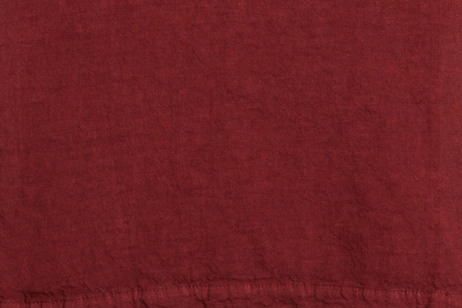 Runner da tavola in 100% puro lino lavato delavè stone washed morbido resistente elegante made in italy BORDEAUX - Vanita di raso
