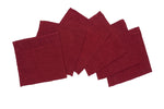 Set di 6 tovaglioli da tavola 45 X 45 CM in 100% puro lino lavato delavè stone washed morbido resistente elegante made in italy BORDEAUX - Vanita di raso
