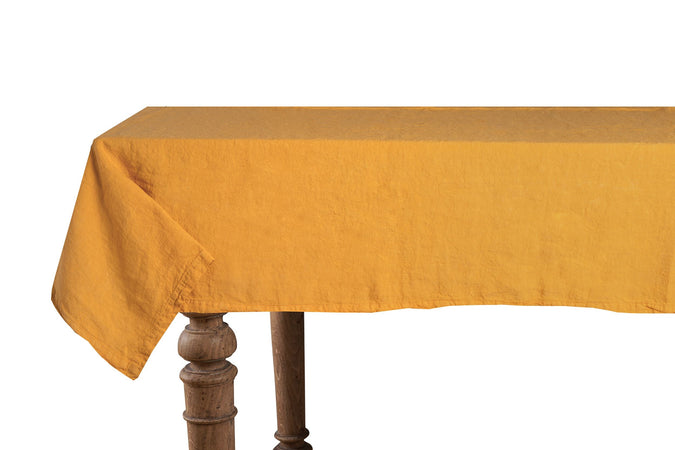 Tovaglia da tavola in 100% puro lino lavato delavè stone washed morbido resistente elegante made in italy OCRA