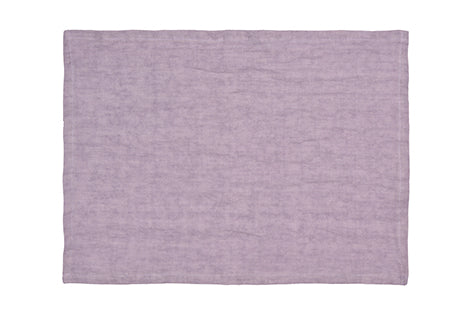 Set di 2 tovagliette americane coppia tovagliette 35 X 50 CM in 100% puro lino lavato delavè stone washed morbido resistente elegante made in italy VIOLETTA