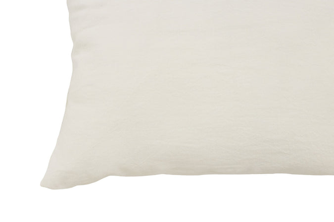 Coppia di federe in puro lino stone washed Avorio