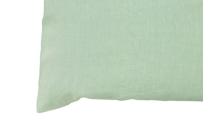 Parure copripiumino in puro lino stone washed Verde Menta