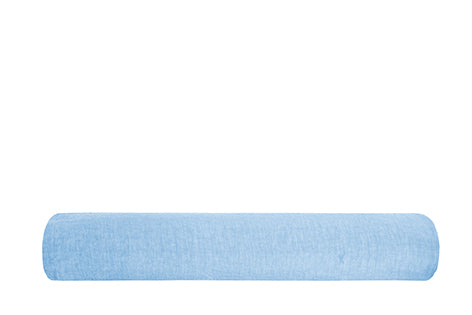 Lenzuolo sotto con angoli in puro lino stonewashed Azzurro