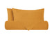 Parure copripiumino in puro lino stone washed Ocra