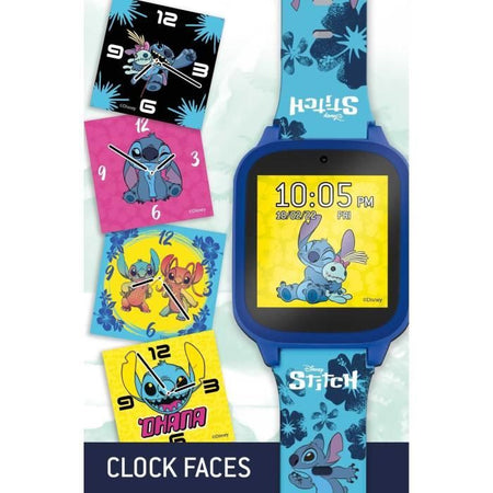 Orologio educativo - HI TECH - STITCH - Quadranti personalizzabili, 5 giochi interattivi