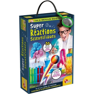 Laboratorio di Super Reazioni - Kit Scientifico - SONO UN GENIO - 30 Esperimenti, Effetti Sorprendenti