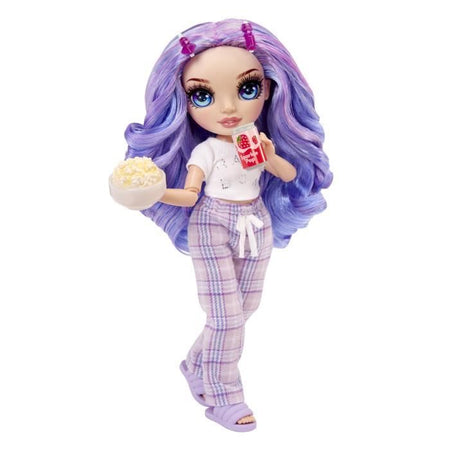 Junior High Pyjama Party - Bambola fashion articolata da 22 cm - Viola (Viola) - Molti accessori - da 4 anni