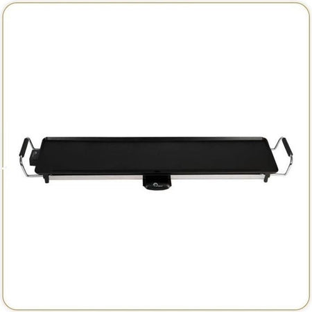 LITTLE BALANCE 8239 Happy Plancha 90, Plancha elettrica 8-10 persone, Piastra antiaderente XXL, All food, 2000W, Nero / Acciaio inossidabile