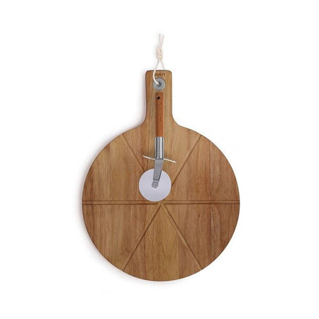 Set per pizza - LIVOO - MES158 - Legno di acacia - 30 x 45 cm - 1 taglia pizza - Manico con foro per appendere