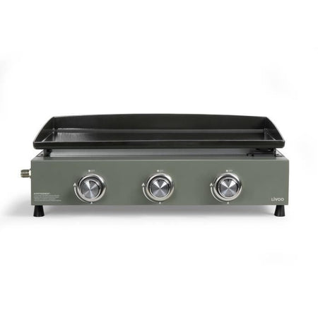 Piastra a gas - LIVOO - DOC324 - 3 fuochi - Verde / Nero