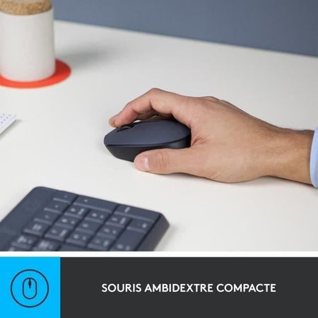 Kit tastiera mouse LOGITECH MK235 - Wireless - AZERTY - Ricevitore USB