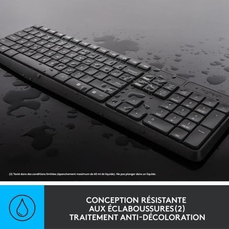 Kit tastiera mouse LOGITECH MK235 - Wireless - AZERTY - Ricevitore USB