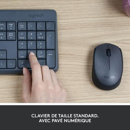 Kit tastiera mouse LOGITECH MK235 - Wireless - AZERTY - Ricevitore USB