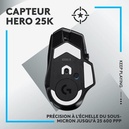 Mouse da gioco - Senza fili - Logitech G - G502 X Lightspeed - Nero