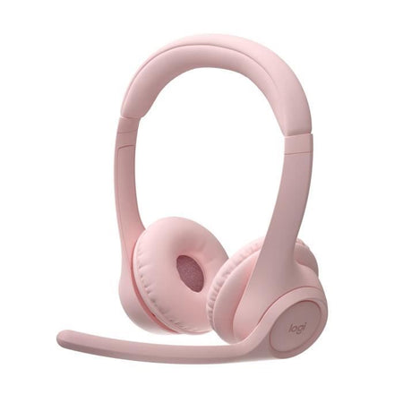 Cuffie per PC wireless Bluetooth Logitech Zone 300 con microfono con cancellazione del rumore - rosa