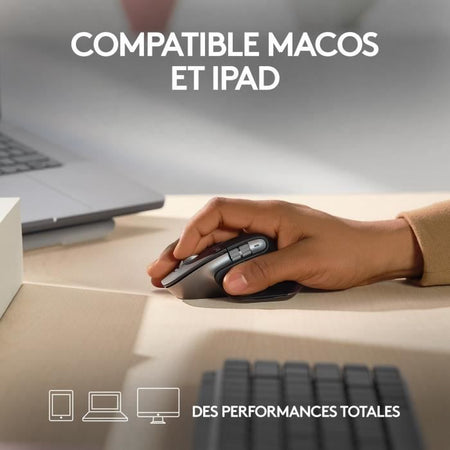Logitech - Mouse wireless ergonomico - MX Master 3s per Mac - Aiuti Grey