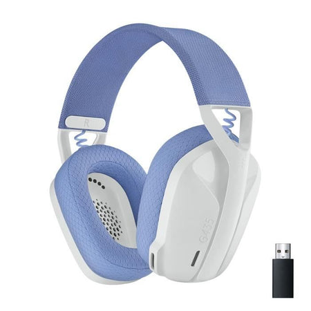 Logitech - Cuffie da gioco wireless G435 LIGHTSPEED - BIANCHE - Bluetooth leggero con microfono integrato per Dolby Atmos, PC, PS4, PS5, dispositivi mobili