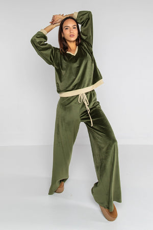 LOKITA | Pantalone palazzo in ciniglia