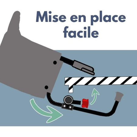 Sedile da tavolo BAMBISOL - Schienale comfort - Rivestimento sfoderabile e lavabile in lavatrice - Fissaggio multipunto