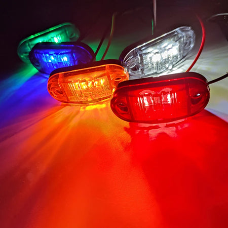 1 Fanalino Per Luci Led Ingombro Laterale Rosso 12-24V Furgone Camion Camper Rimorchi Bus