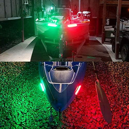 2 LUCI DI VIA BARCA YATCH NAVE 12-24V FANALINI IMPERMEABILI ROSSO E VERDE ALTA LUMINOSITA' VISIBILITA'SEGNALAZIONE MARINA FANALI DI VIA