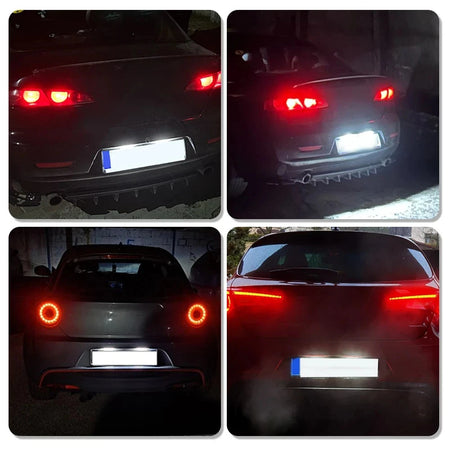 LUCI TARGA 9 LED 5050 T10 W5W CANBUS NO ERROR ALFA 159 BRERA PLUG & PLAY BIANCO 6000K