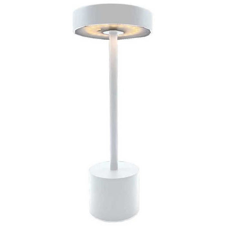 Lampada da tavolo senza fili - LUMISKY - ROBY WHITE - H30 cm - Aluminium Touch - Bianco opaco - LED