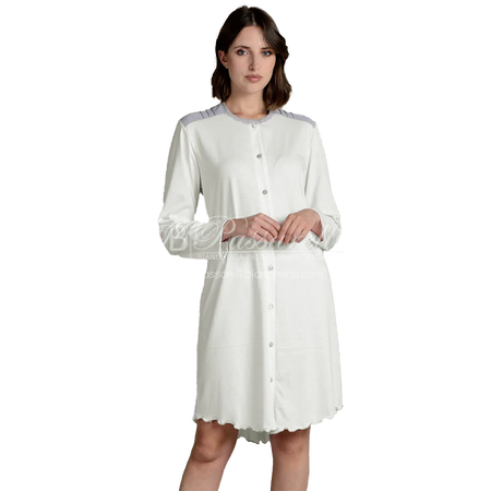 Lingery Camicia da Notte Maniche Lunghe in Cotone Clinica 9191 2504S32