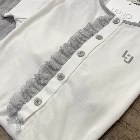 Liu Jo Pigiama Estivo da Donna Maniche Corte e Pantalone Lungo DL0103 S53