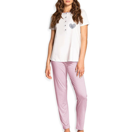 Liu Jo Pigiama Estivo da Donna Maniche Lunghe DL0083 S53 - Passarelli Biancheria