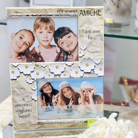 Portafoto Casa Reale Amiche Mdf e argento 925