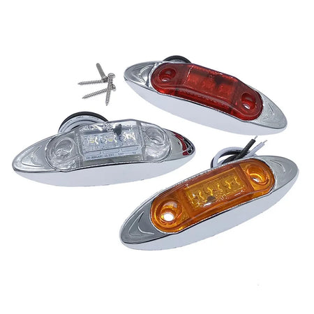 1 Fanalino Luce Laterale ROSSO  Fanale Ingombro Led 12-24V Posizione Camper Camion Caravan