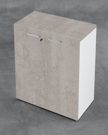 Mobile ufficio in melaminico con ante battenti in vari colori a scelta cm. 90x43x129h