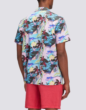 Sundek camicia uomo modello bowling con stampa