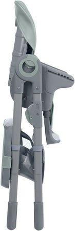 KIKKABOO Seggiolone COMFY+ , regolabile in altezza, con cinture, doppio vassoio, pieghevole, chiusura compatta, comodo, colore MINT, verde menta