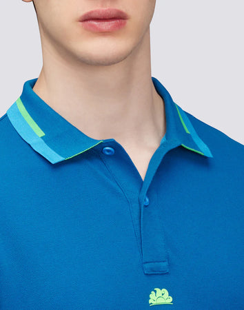 Sundek polo uomo in piquet combinato