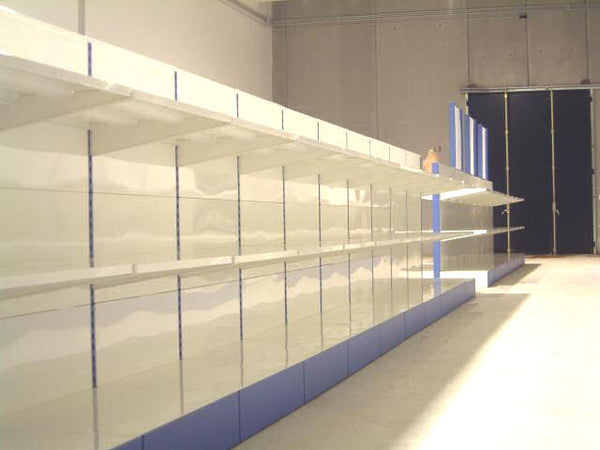 Modulo continuativo scaffale a parete da negozio di cm. 100x50x140h