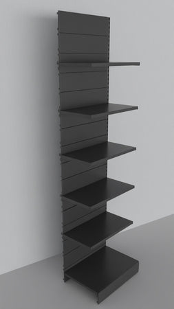 Modulo continuativo scaffale a parete da negozio di cm. 75x40x300h