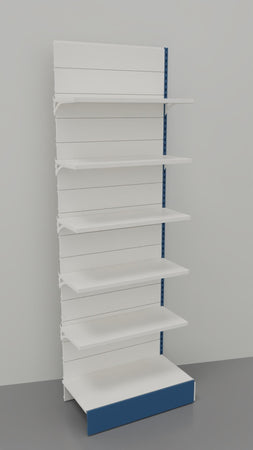 Modulo aggiuntivo scaffale verniciato in metallo per arredare negozi di cm. 100x60x300h