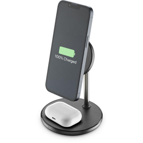 Caricabatterie Rete Wireless Magsafe 2 in 1 Nero CellularLine MAGSF2IN1WIRK